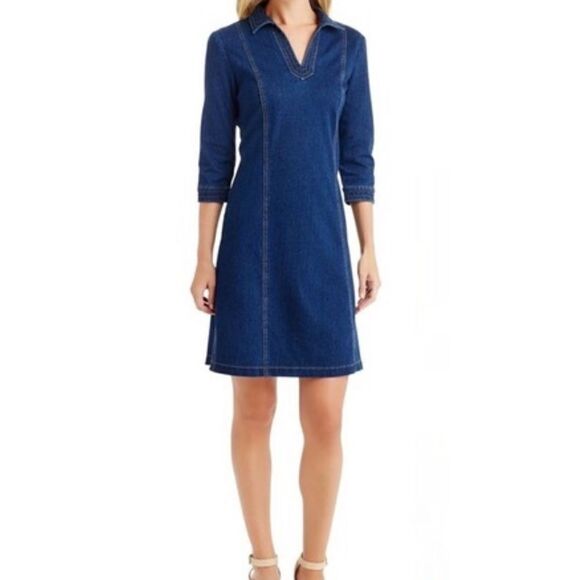 J. McLaughlin Stretch Denim Cadence Dress - Picture 1 of 7